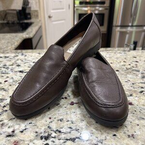 Feather Lite Sport Brown Leather Slip On Loafer Women's Size 8.5
